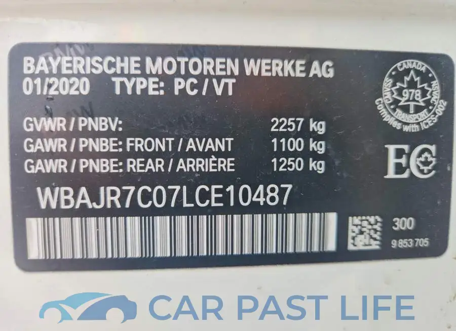 WBAJR7C07LCE10487# 13