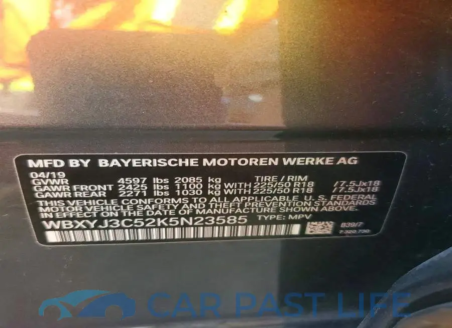 WBXYJ3C52K5N23585# 13