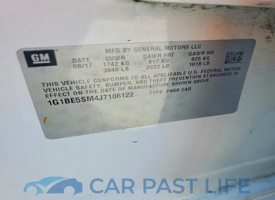 1G1BE5SM4J7106122# 12