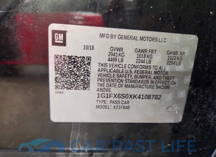 1G1FX6S0XK4108782# 12