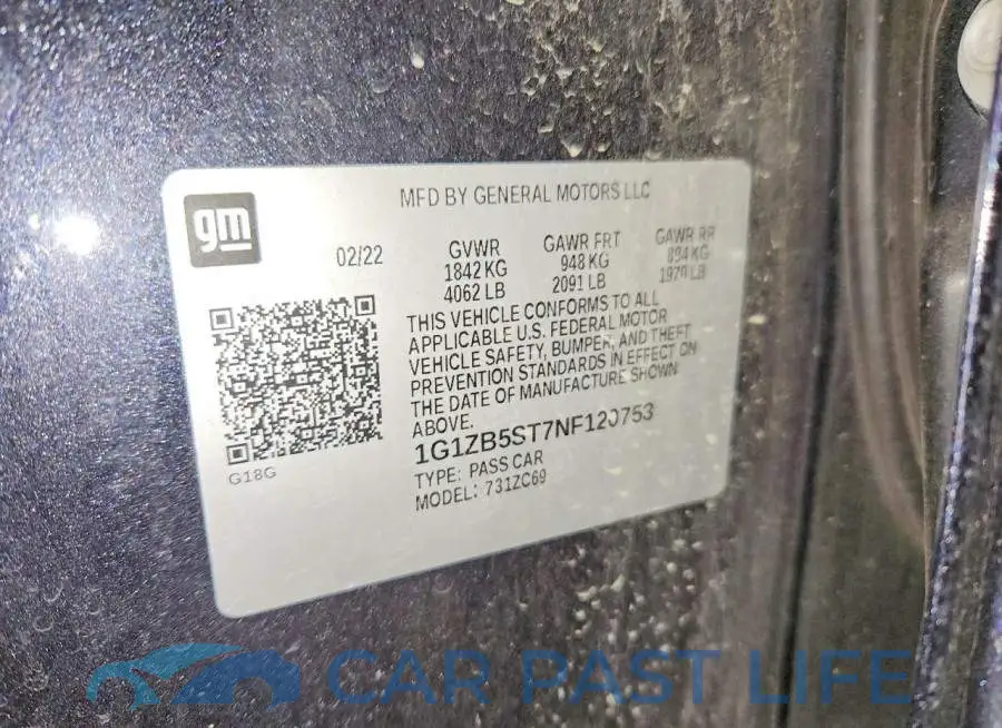 1G1ZB5ST7NF120753# 12
