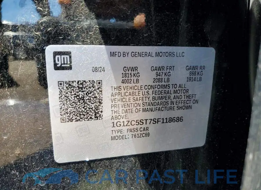 1G1ZC5ST7SF118686# 12