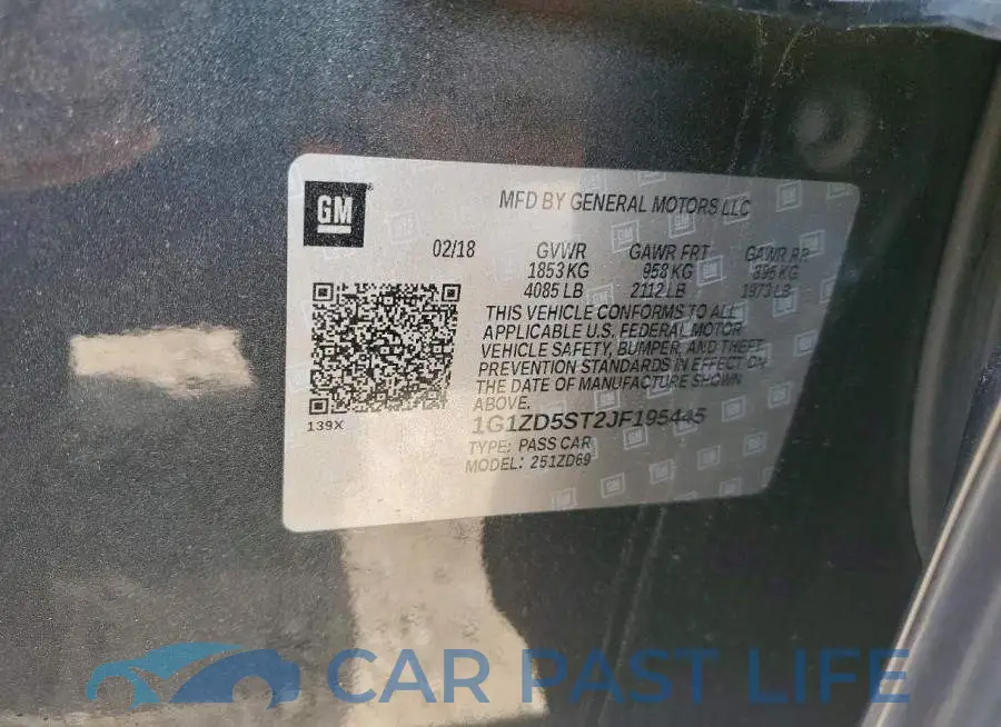 1G1ZD5ST2JF195445# 12