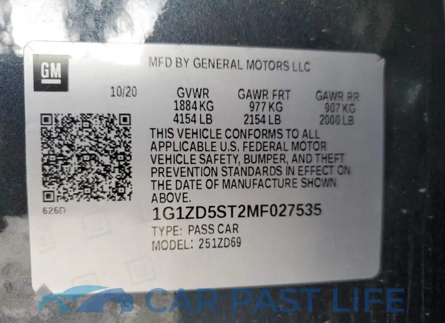 1G1ZD5ST2MF027535# 12