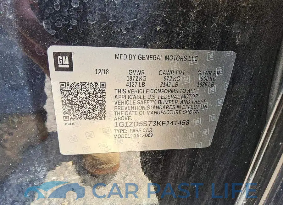 1G1ZD5ST3KF141458# 12