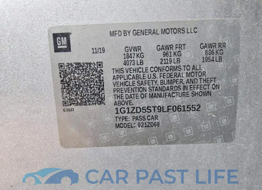 1G1ZD5ST9LF061552# 12