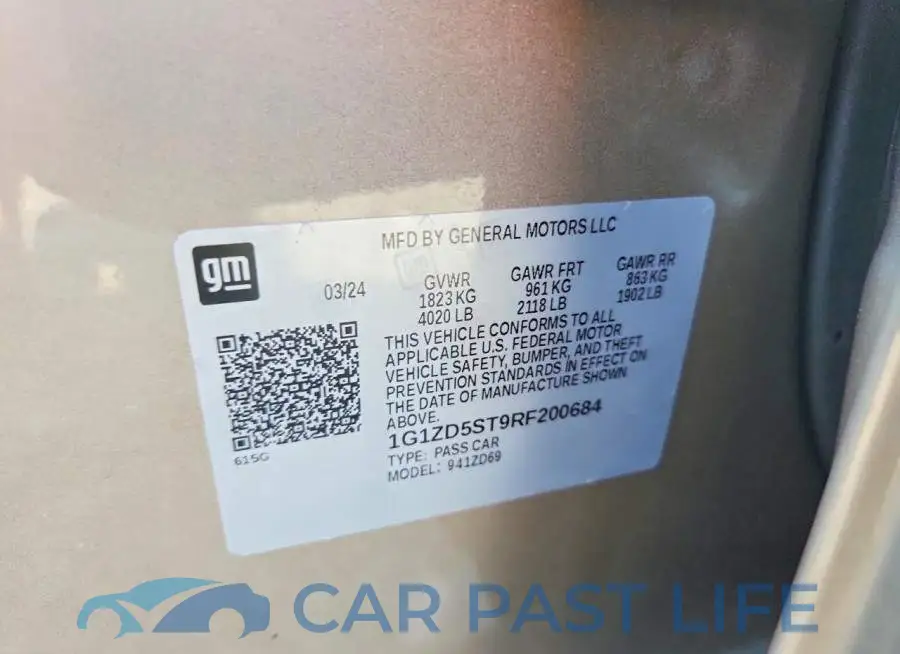 1G1ZD5ST9RF200684# 12