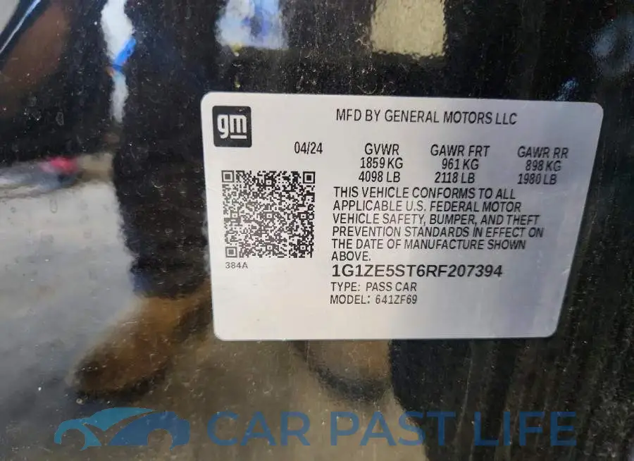 1G1ZE5ST6RF207394# 12