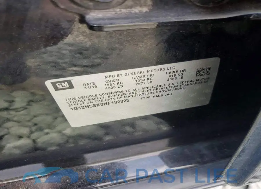 1G1ZH5SX0HF182825# 12