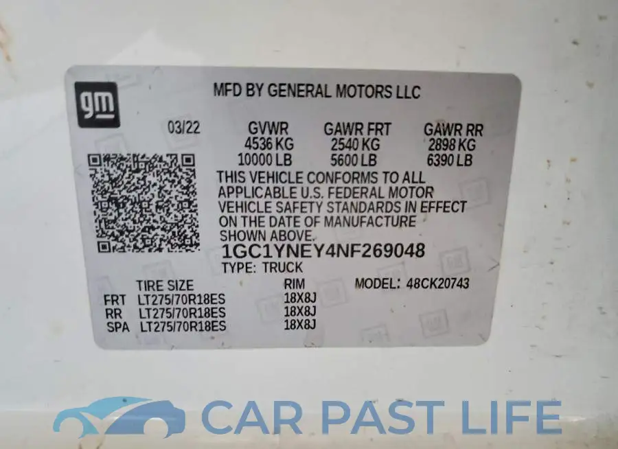 1GC1YNEY4NF269048# 12