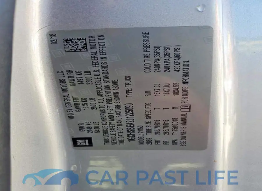 1GCHSBEA2J1225090# 12