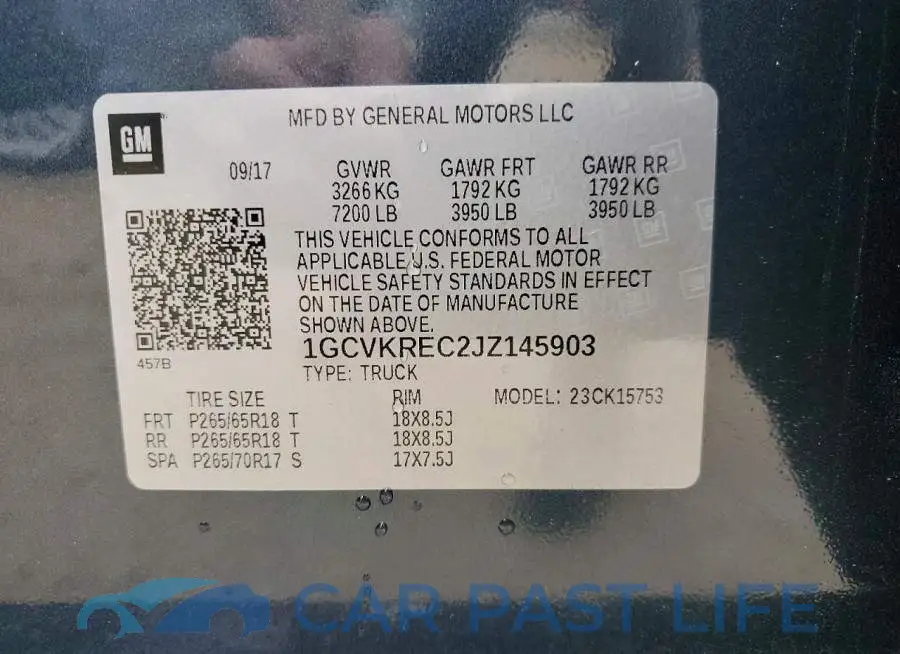 1GCVKREC2JZ145903# 12