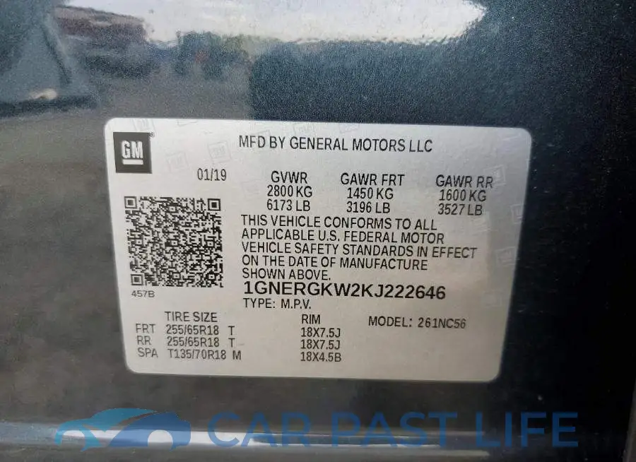 1GNERGKW2KJ222646# 14