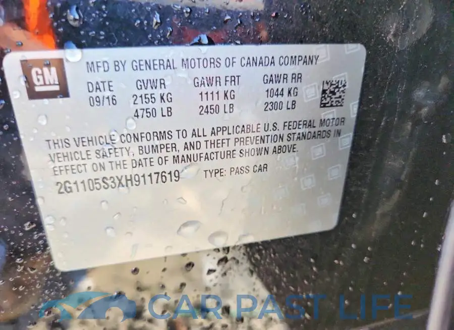 2G1105S3XH9117619# 12