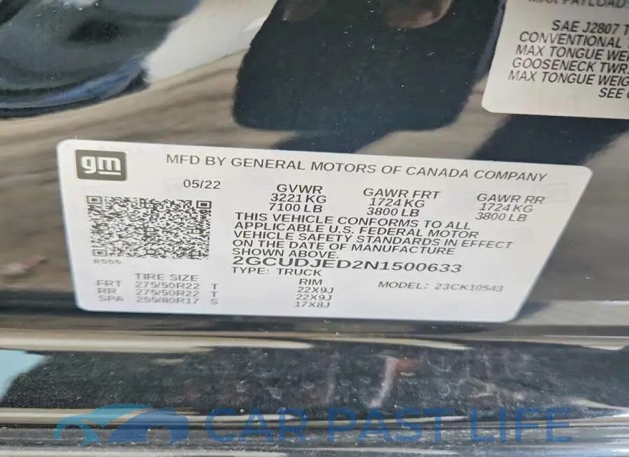 2GCUDJED2N1500633# 12