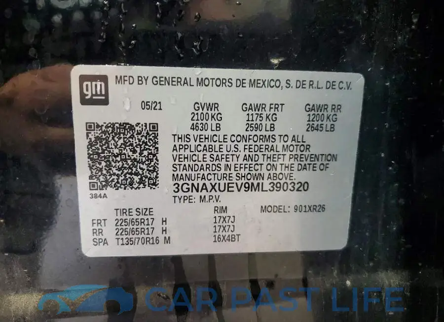 3GNAXUEV9ML390320# 13