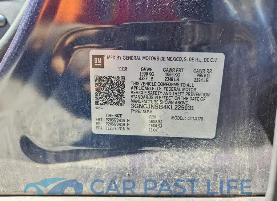 3GNCJNSB4KL225931# 13