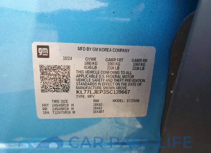 KL77LJEP3SC139667# 13
