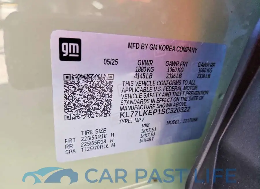 KL77LKEP1SC320322# 13