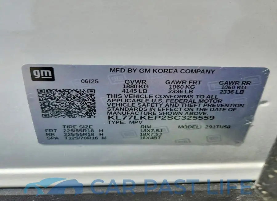 KL77LKEP2SC325559# 12