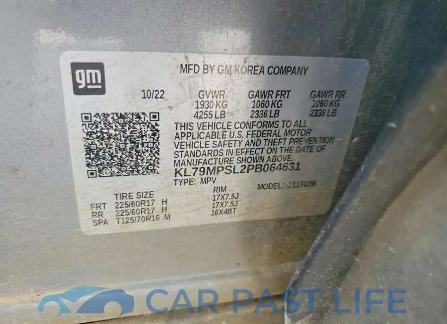 KL79MPSL2PB064631# 12