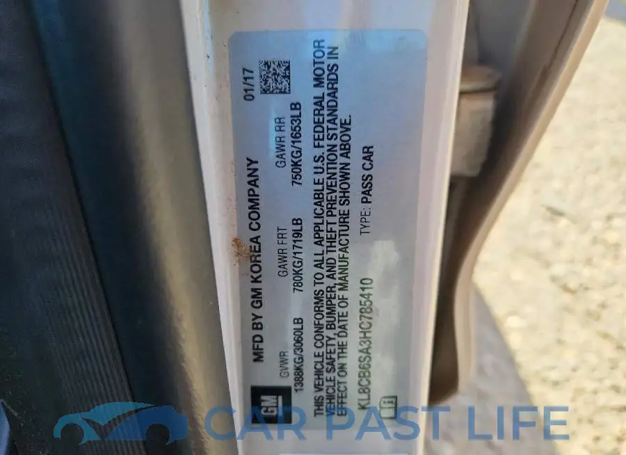 KL8CB6SA3HC785410# 13