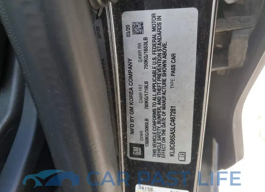 KL8CB6SA5LC467281# 12