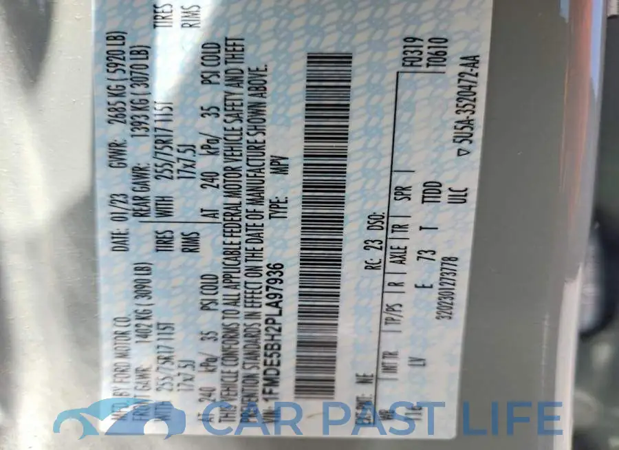 1FMDE5BH2PLA97936# 13