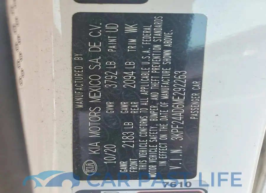 3KPF24AD6ME292263# 12