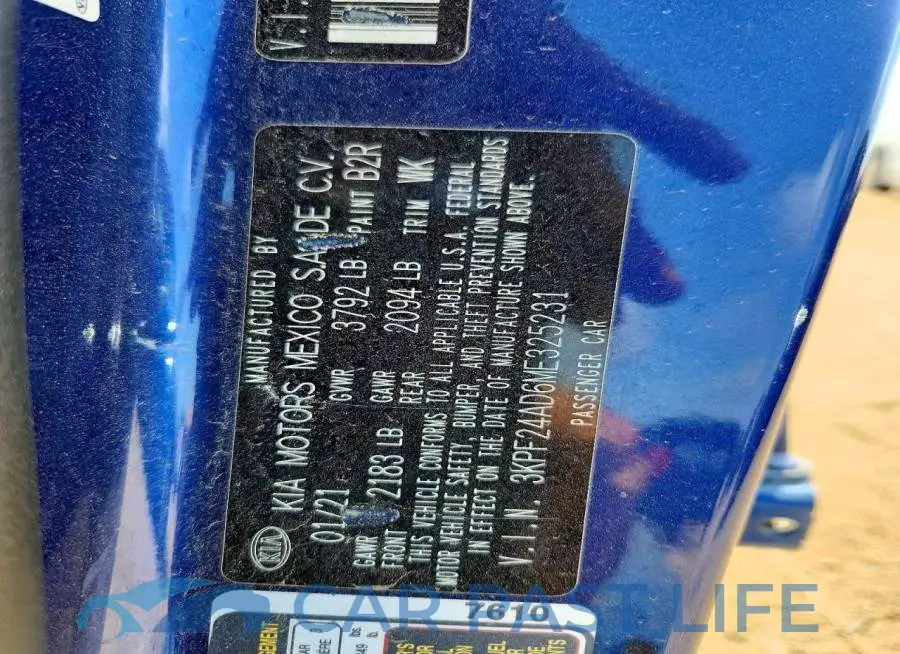 3KPF24AD6ME325231# 12
