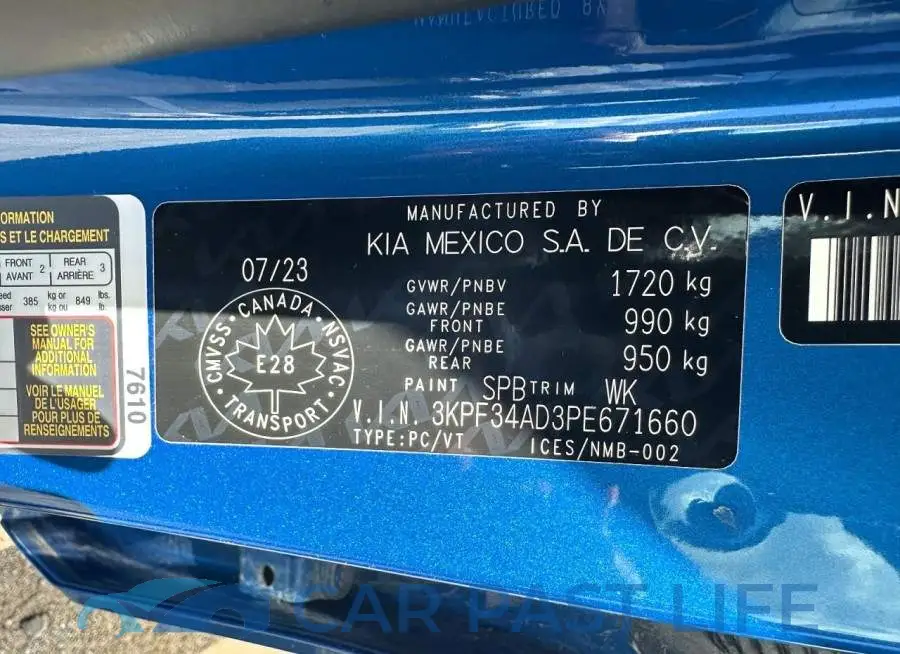 3KPF34AD3PE671660# 9