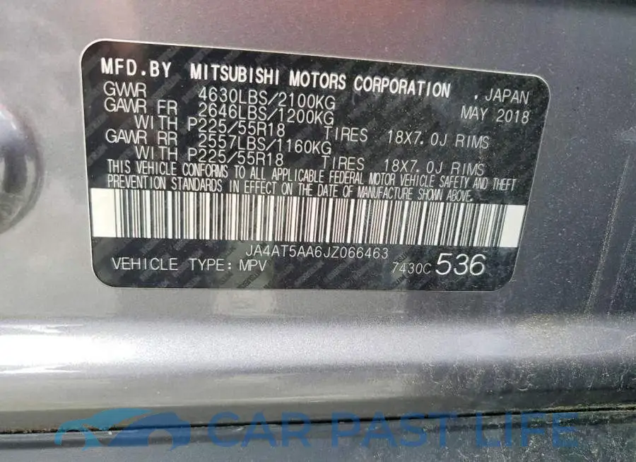 JA4AT5AA6JZ066463# 13