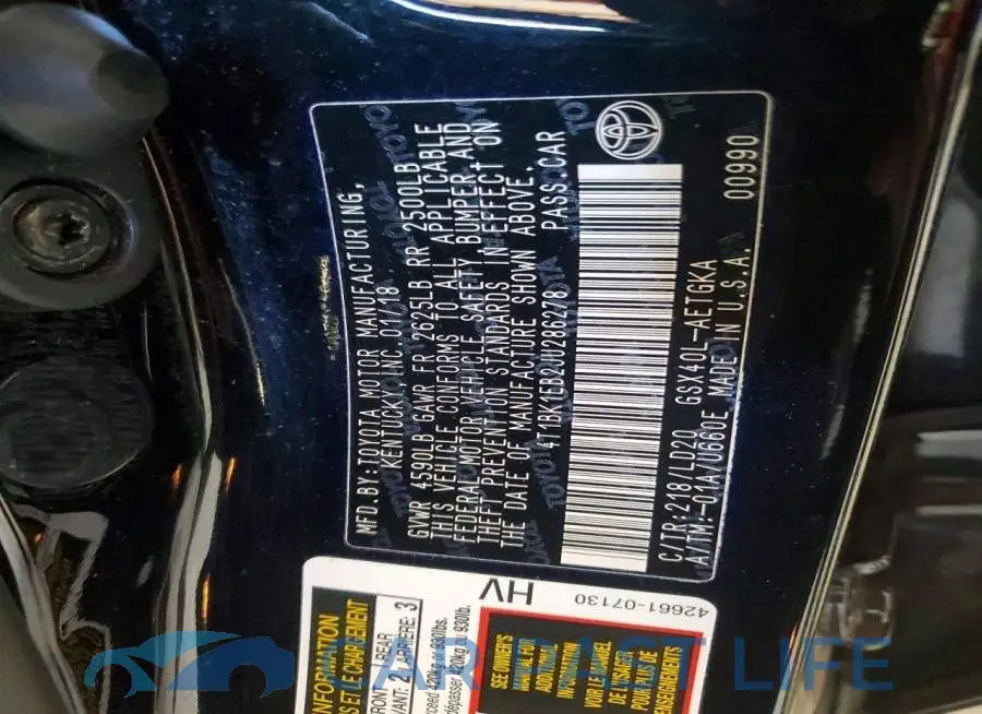 4T1BK1EB2JU286278# 12