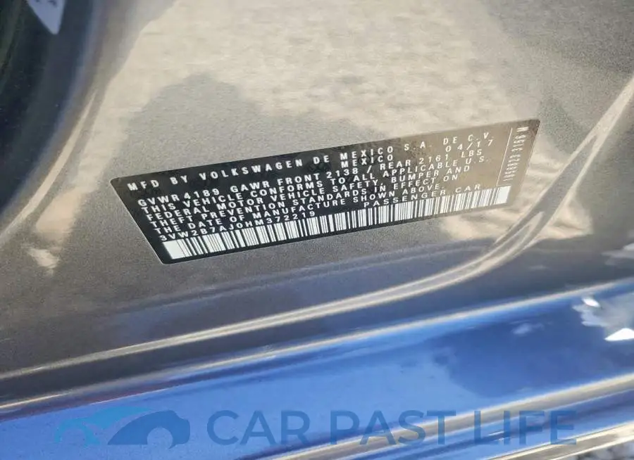 3VW2B7AJ0HM372219# 12