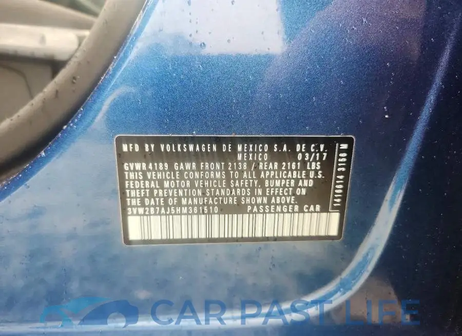 3VW2B7AJ5HM361510# 12