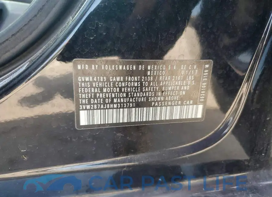 3VW2B7AJ8HM313791# 12