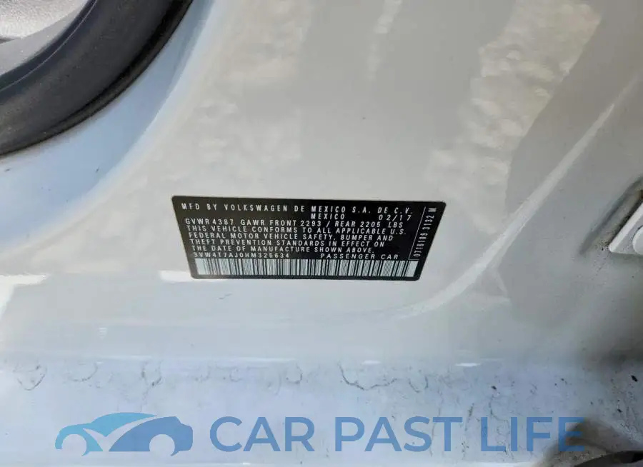 3VW4T7AJ0HM325634# 13