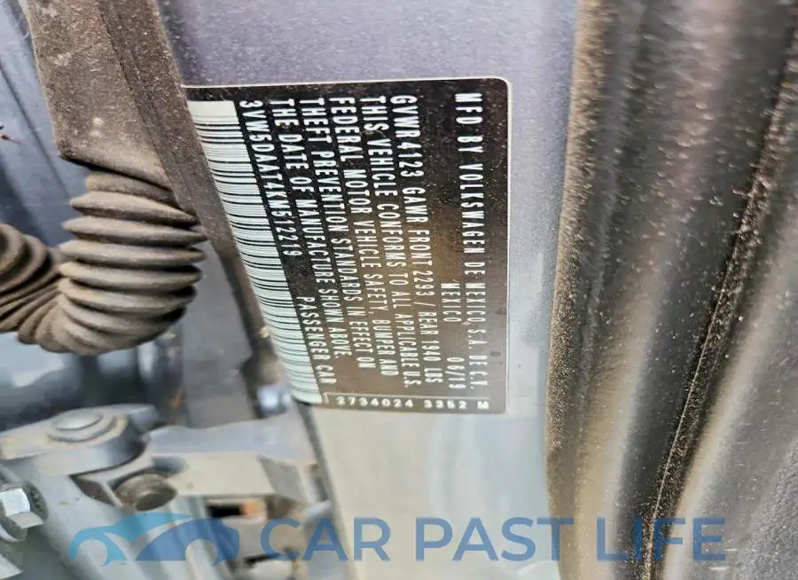 3VW5DAAT4KM512219# 12