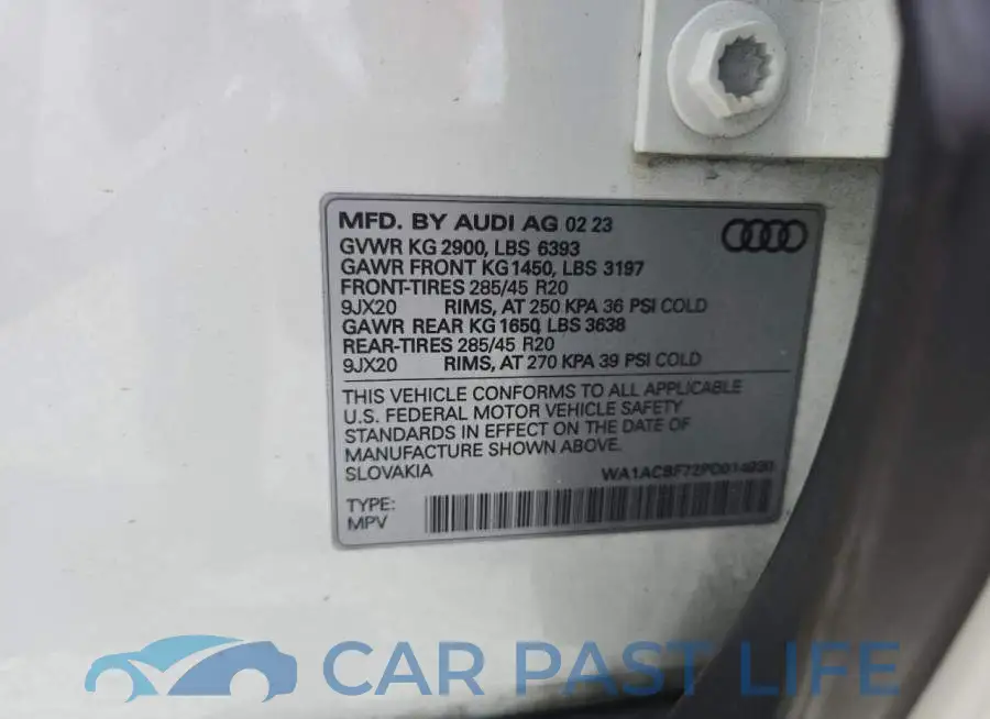 WA1ACBF72PD014930# 13