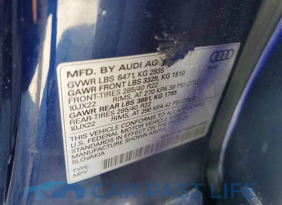 WA1FVAF18KD019872# 13