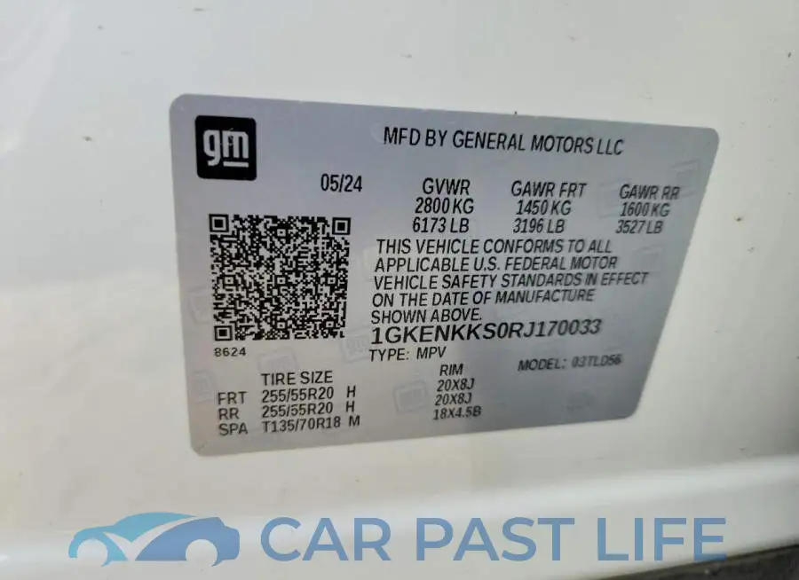 1GKENKKS0RJ170033# 13