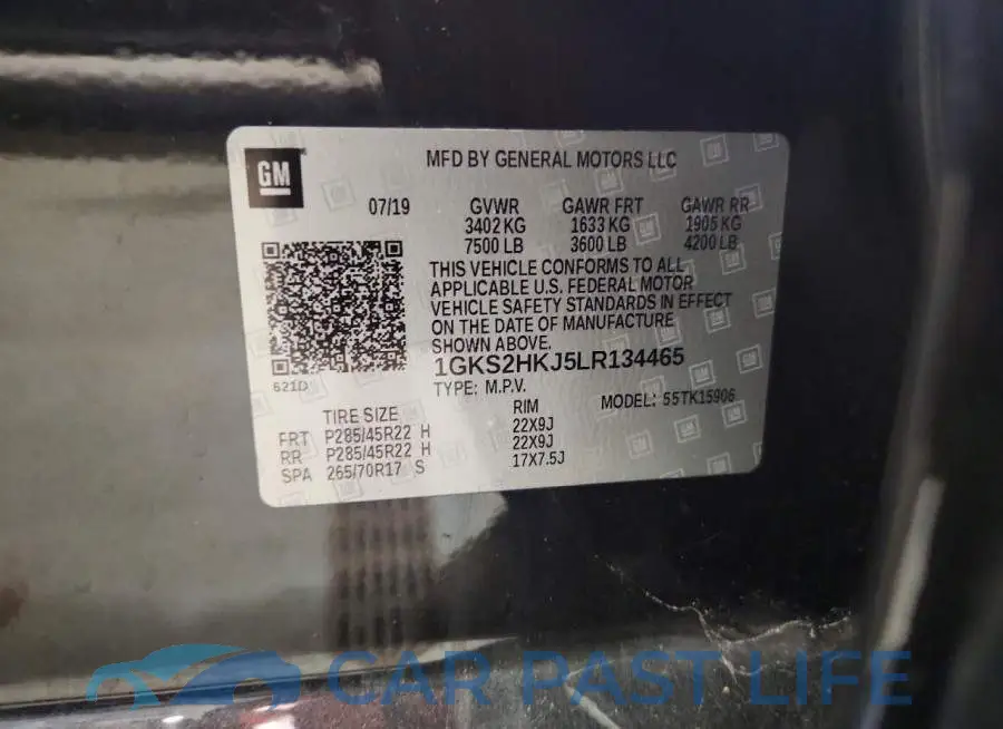 1GKS2HKJ5LR134465# 13
