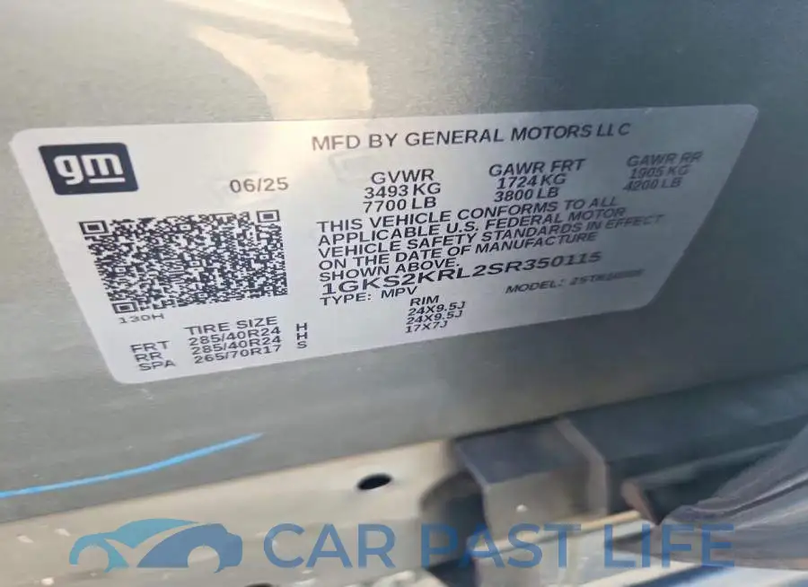 1GKS2KRL2SR350115# 14