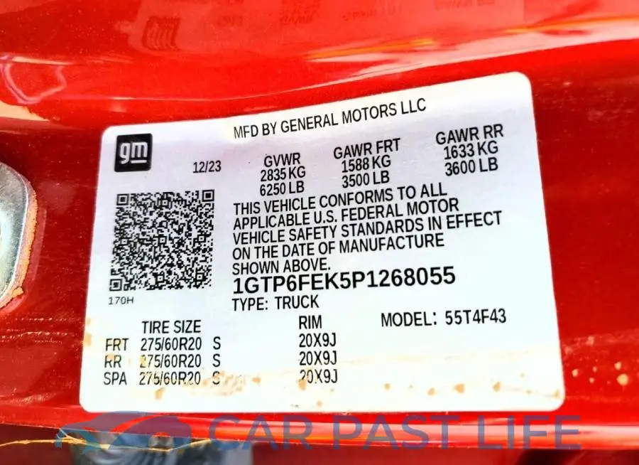 1GTP6FEK5P1268055# 13