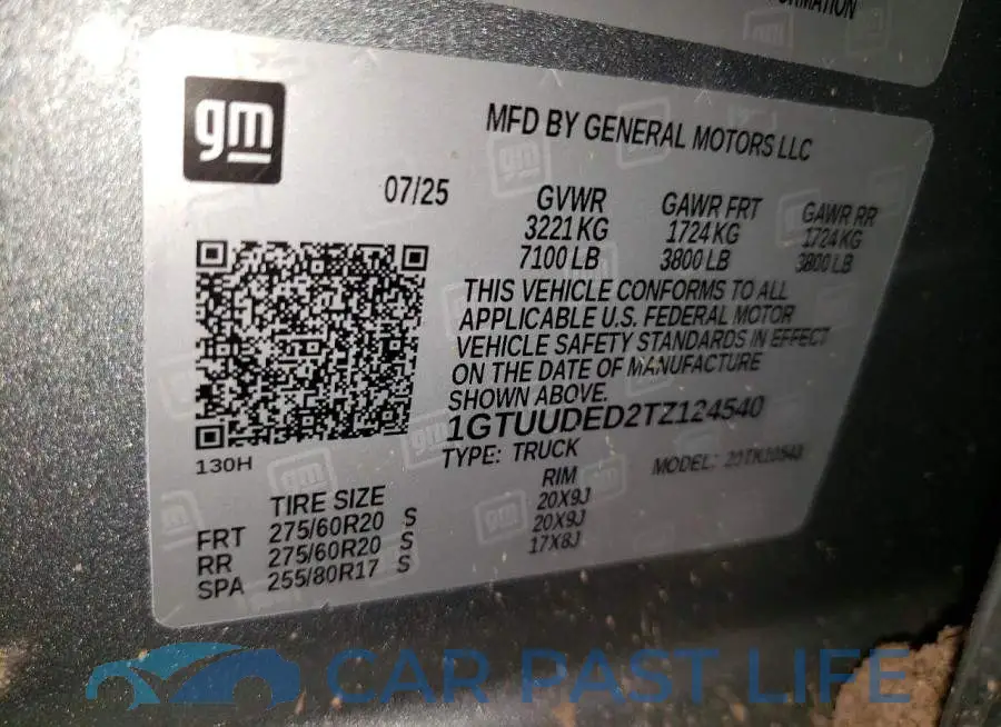 1GTUUDED2TZ124540# 13