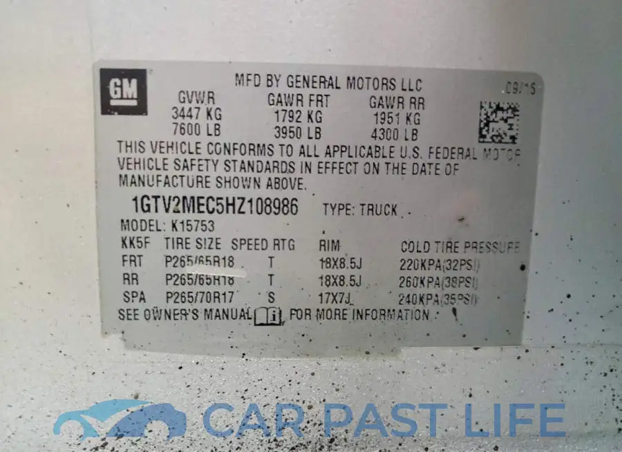 1GTV2MEC5HZ108986# 12