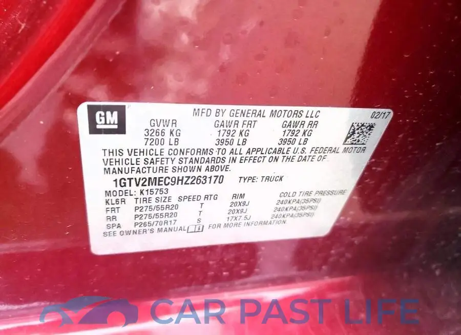 1GTV2MEC9HZ263170# 12
