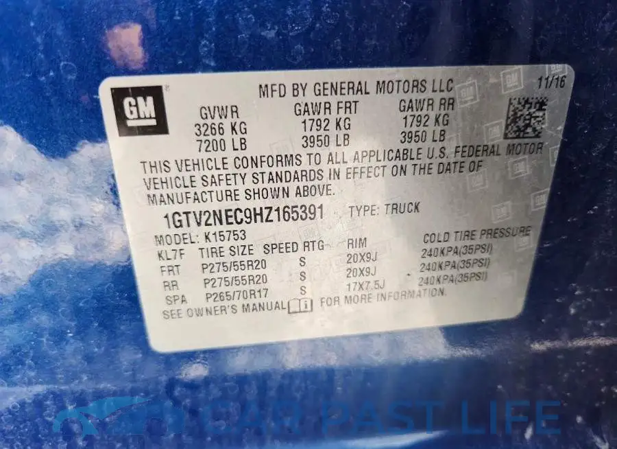 1GTV2NEC9HZ165391# 12