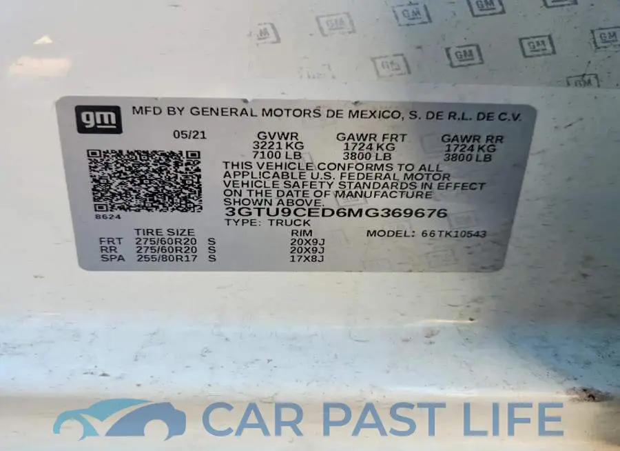 3GTU9CED6MG369676# 12