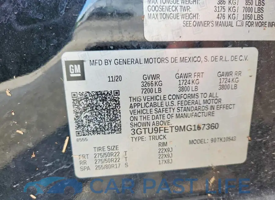 3GTU9FET9MG167360# 13